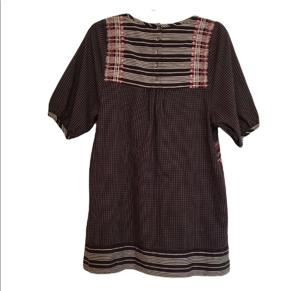 Free People Embroidered Boho Mini Smock Dress NWT - Picture 2 of 5